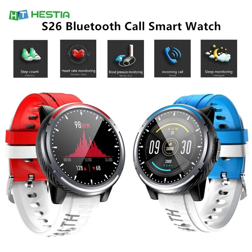 S26 Bluetooth Call Watch Pedometer Heart Rate Monitor Fitness Tracker Music Player Sports Fashion Waterproof Smart Bracelet
S26 Bluetooth Call Watch Pedometer Heart Rate Monitor Fitness Tracker Music Player Sports Fashion Waterproof Smart Bracelet
