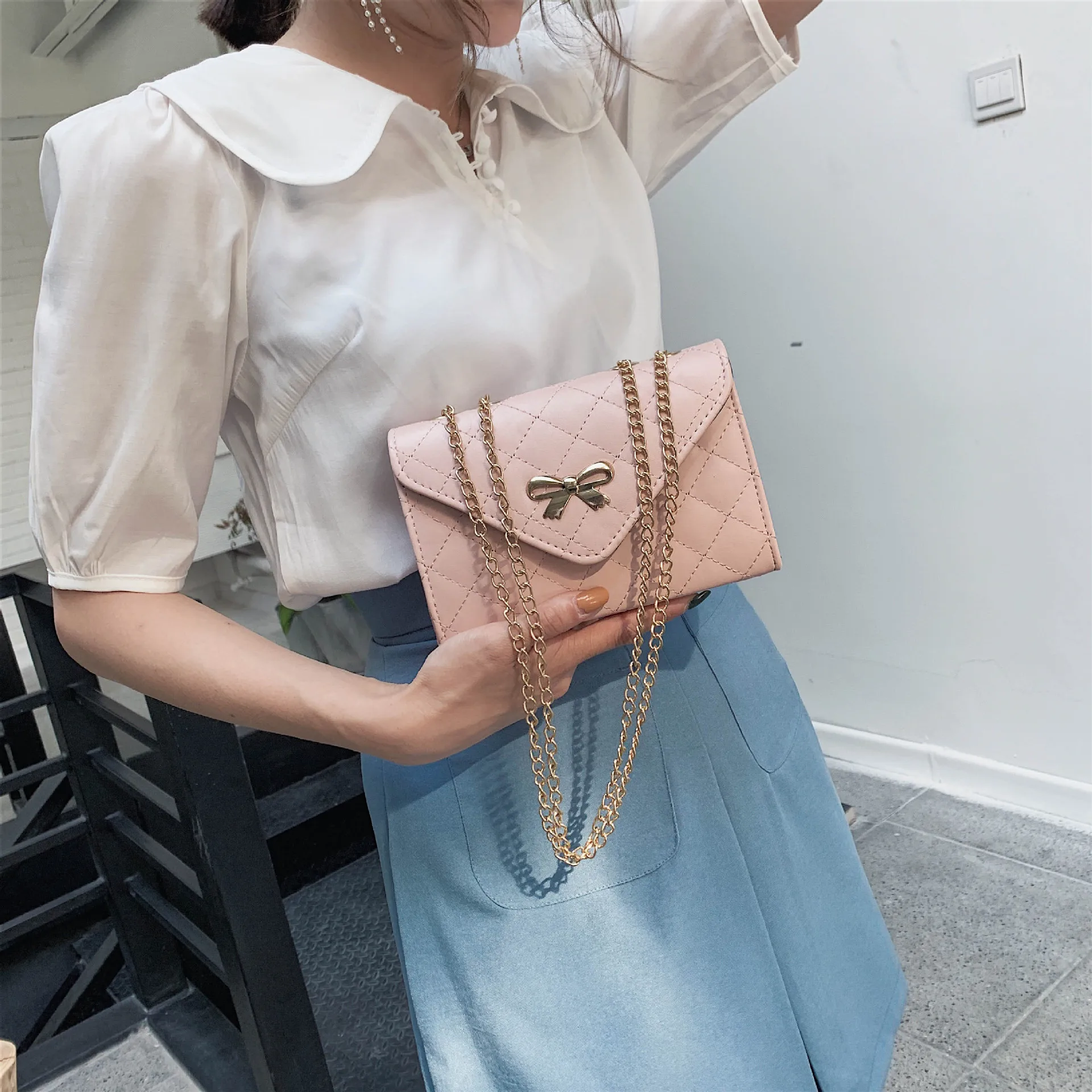 Korean-style WOMEN'S Bag 2019 New Style Versatile Shoulder Bag Graceful Bow Chain Shoulder Bag
Korean-style WOMEN'S Bag 2019 New Style Versatile Shoulder Bag Graceful Bow Chain Shoulder Bag