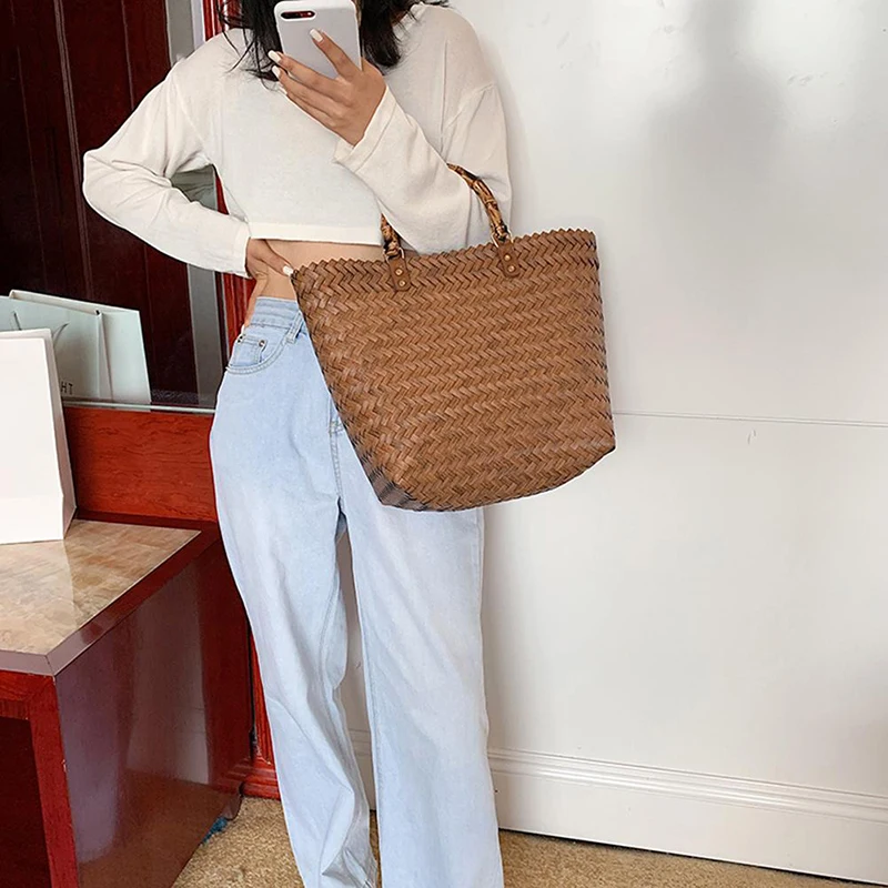 Gusure Open-Top Straw Handbag - Hollow Weave Summer Essential 10 H86c9de8fec8c4c609facffc2b23b3d57b