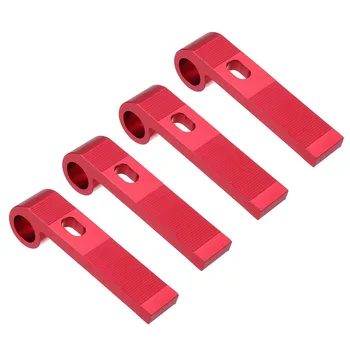 4pcs Miter DIY T Track Slide Block Aluminum Alloy Quick Acting Metalworking Woodworking Tool Screw Knob Hold Down Clamp T-Slot