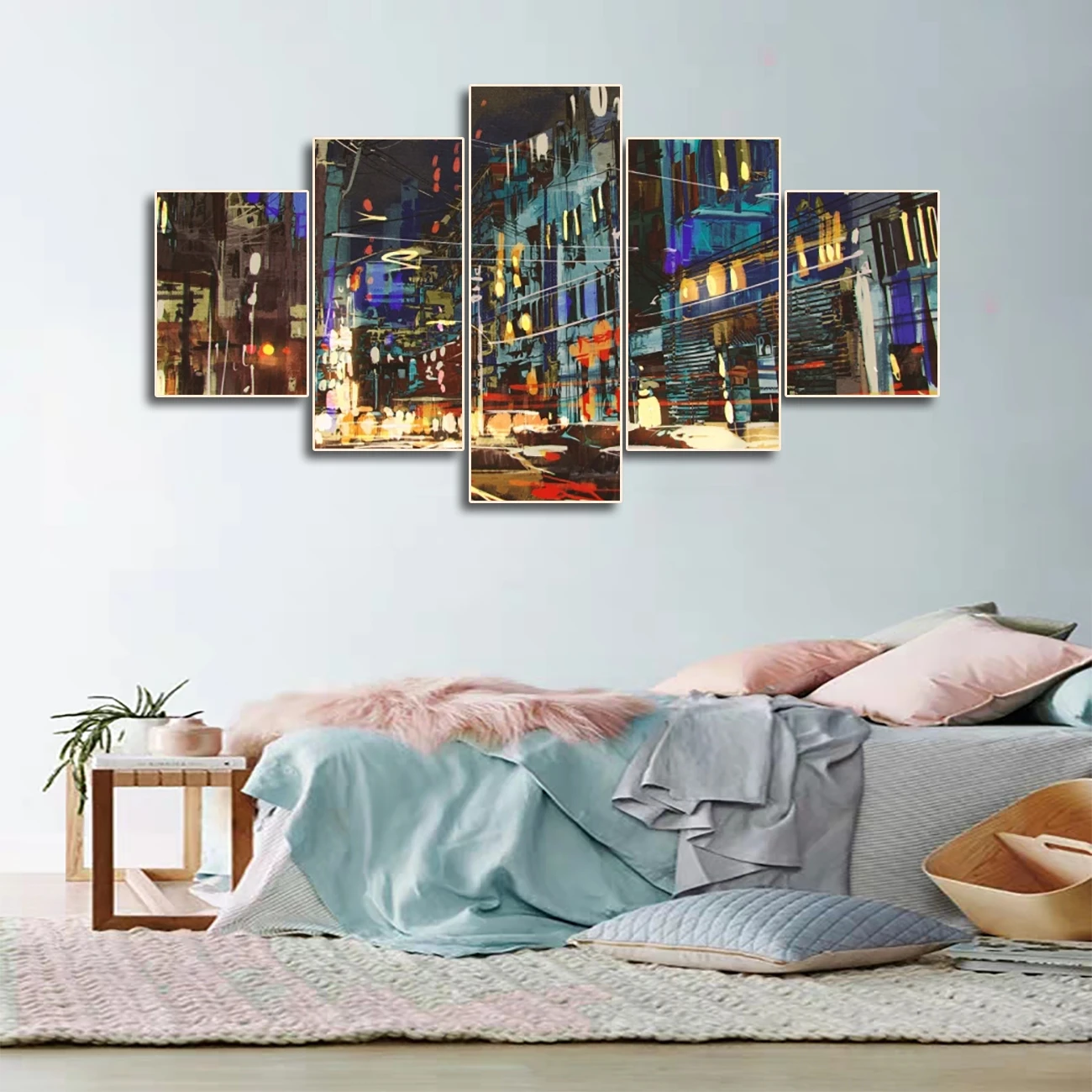 Laeacco 5 Panel Abstract Watercolor Street Wall Artwork Posters Prints Canvas Painting Nordic Home Living Room Decoration
Laeacco 5 Panel Abstract Watercolor Street Wall Artwork Posters Prints Canvas Painting Nordic Home Living Room Decoration
