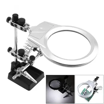 25X Desk-top Multifunctional Adjustable Rotatable Welding Magnifier with 2 LED Lights and Electric Soldering Iron Bracket
25X Desk-top Multifunctional Adjustable Rotatable Welding Magnifier with 2 LED Lights and Electric Soldering Iron Bracket
