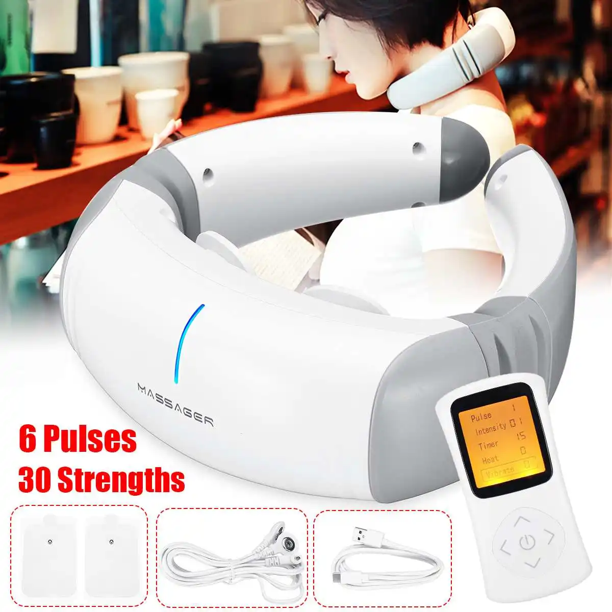 Electric Pulst Neck Massager Back Shoulder Massager Infrared Heating Pain Relieve Relaxation Spinal Muscle Cervical Massager
Electric Pulst Neck Massager Back Shoulder Massager Infrared Heating Pain Relieve Relaxation Spinal Muscle Cervical Massager