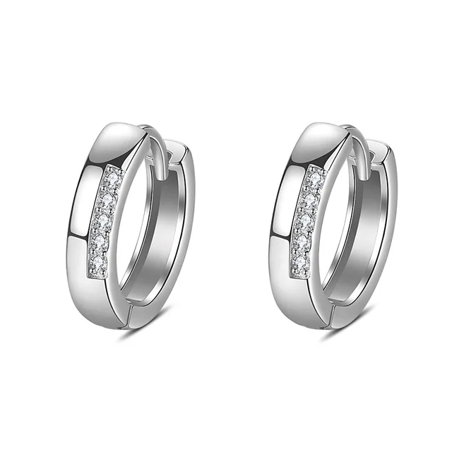 LByzHan – boucles d'oreilles rondes en argent Sterling 100% 925 pour femmes, fabrication de bijoux, cadeau de mariage, fiançailles, E024 1