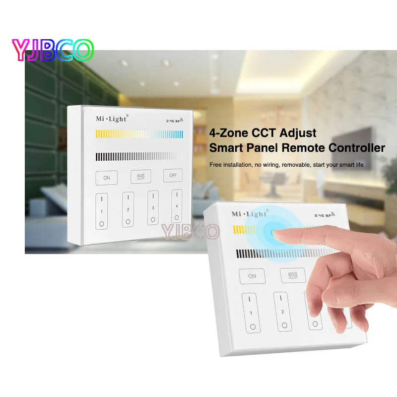 Milight B2 4-Zone CCT Adjust Panel Remote Controller color temperature brightness dimmer for led strip light tape lamp bulb
Milight B2 4-Zone CCT Adjust Panel Remote Controller color temperature brightness dimmer for led strip light tape lamp bulb