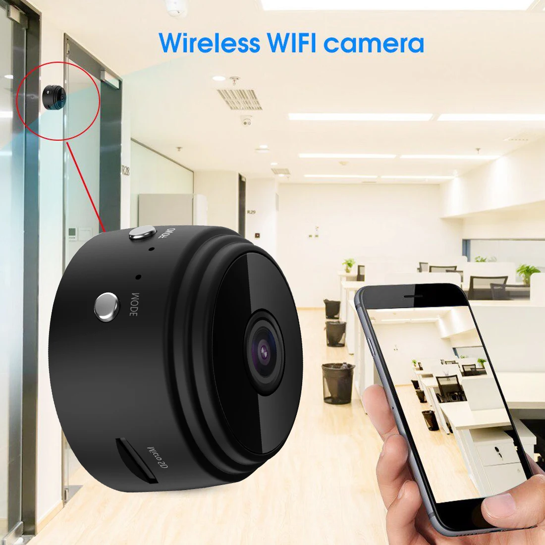 1080P Mini Wireless Camera A9 Camera Home Security Surveillance Camera Motion Detection IR Night Vision App Remote Monitor
1080P Mini Wireless Camera A9 Camera Home Security Surveillance Camera Motion Detection IR Night Vision App Remote Monitor