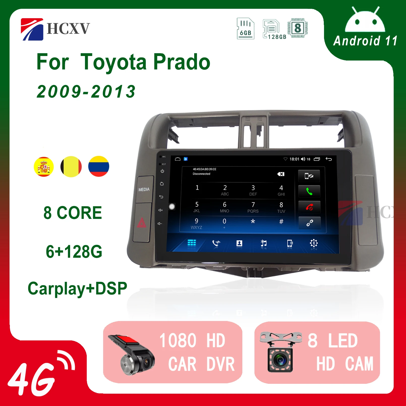 Автомобильный радиоприемник HCXV Android мультимедийный плеер Радио стерео для Toyota Prado Gps навигация автоматический Dvd автомобильный радиоприемник с Bluetooth
Автомобильный радиоприемник HCXV Android мультимедийный плеер Радио стерео для Toyota Prado Gps навигация автоматический Dvd автомобильный радиоприемник с Bluetooth