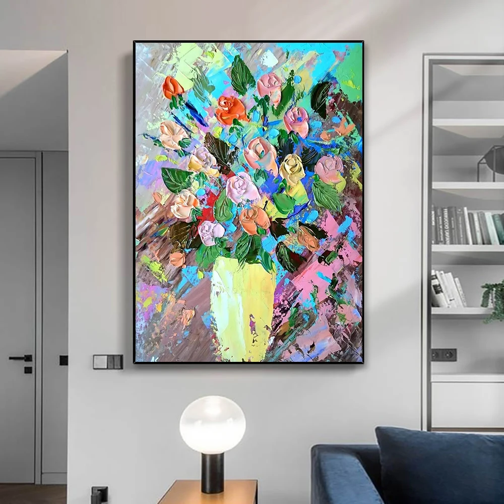 Texture Thick Vase Flower Handmade Oil Painting On Canvas Abstract Wall Art Home Wall Decoration Hand Painted Flower Pictures
Texture Thick Vase Flower Handmade Oil Painting On Canvas Abstract Wall Art Home Wall Decoration Hand Painted Flower Pictures