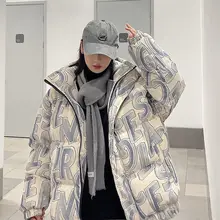 Letter Printed Down Jacket Female 2022 Winter New Harajuku Oversized Corduroy Coat Fashion Aesthetic Preppy Down Coats Trend 
Letter Printed Down Jacket Female 2022 Winter New Harajuku Oversized Corduroy Coat Fashion Aesthetic Preppy Down Coats Trend