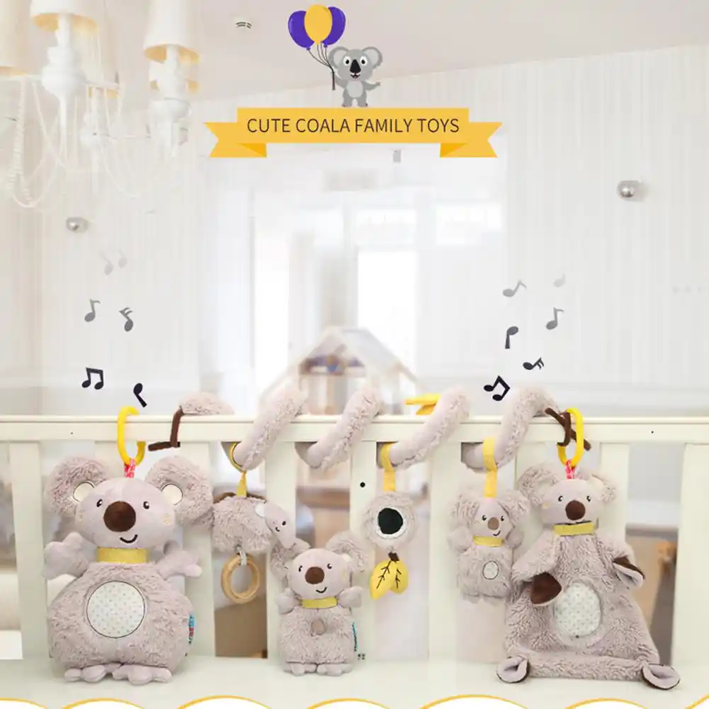 kidlove baby plush rattle toy music box for crib