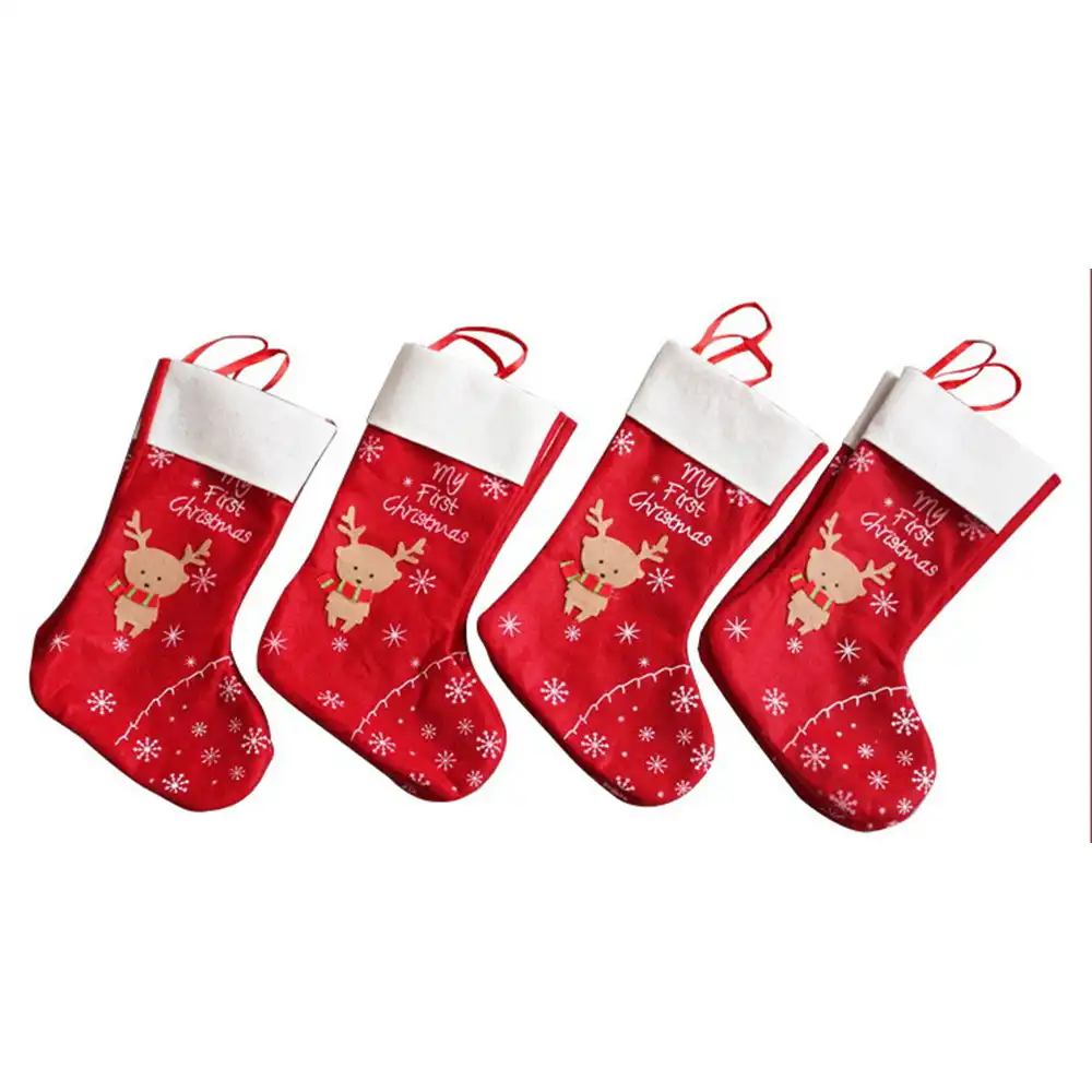 christmas stocking sock candy gift bag xmas tree hanging home