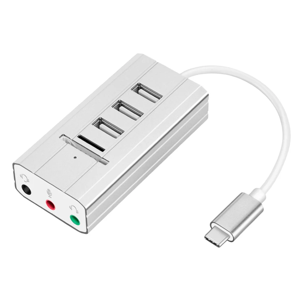 1pc External Sound Card 3 Port TYPE-C USB Dock Station HUB Adapter Multiport Adapter Card Reader Multifunction Converter
1pc External Sound Card 3 Port TYPE-C USB Dock Station HUB Adapter Multiport Adapter Card Reader Multifunction Converter