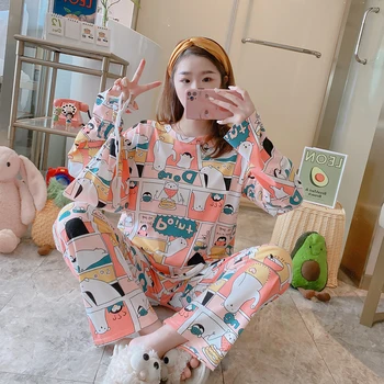 Pyjama Women Sleepwear Pajamas Cute Full Set HomeWear Female Long Sleeve Autumn 24 Style Pijamas Mujer Leisure
Pyjama Women Sleepwear Pajamas Cute Full Set HomeWear Female Long Sleeve Autumn 24 Style Pijamas Mujer Leisure