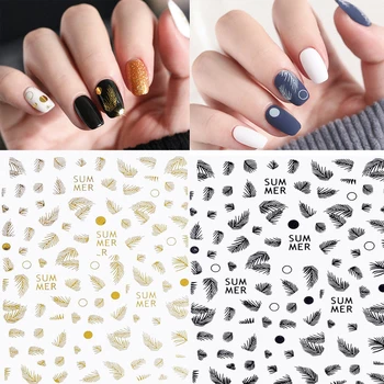 1 sheet 3d DIY Nail Art Sticker Adhesive Sticker Decals Tool gold silver black withe leaves Nail Art Tattoo Decoration Z0236
1 sheet 3d DIY Nail Art Sticker Adhesive Sticker Decals Tool gold silver black withe leaves Nail Art Tattoo Decoration Z0236