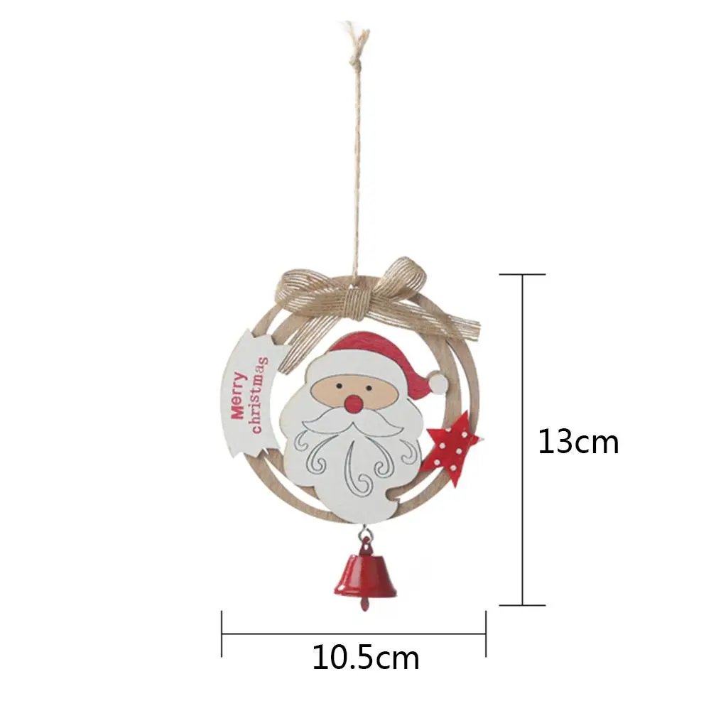bow hanging plate charm with ring bell for christmas decoration