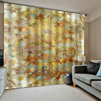 Europe angel curtains Customized 3d curtains new window balcony thickened windshield blackout curtains gold curtains
Europe angel curtains Customized 3d curtains new window balcony thickened windshield blackout curtains gold curtains
