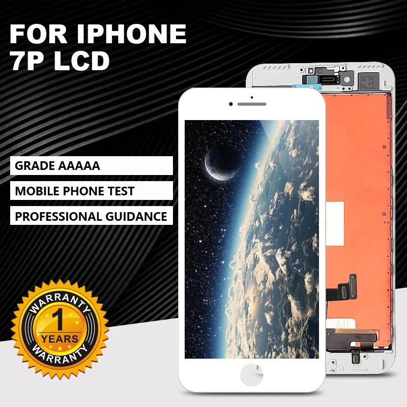 AAAA +++ level LCD display for iPhone 7Plus 'touchscreen digitizer assembly. No dead angle pixels + tempered glass + tools
AAAA +++ level LCD display for iPhone 7Plus 'touchscreen digitizer assembly. No dead angle pixels + tempered glass + tools