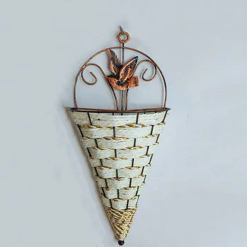 Wall Hanging Iron Rattan Interior Decoration Basket Wicker Flower Basket Pot Wall Basket Home Gardening Décor, Set of 2 pieces
Wall Hanging Iron Rattan Interior Decoration Basket Wicker Flower Basket Pot Wall Basket Home Gardening Décor, Set of 2 pieces