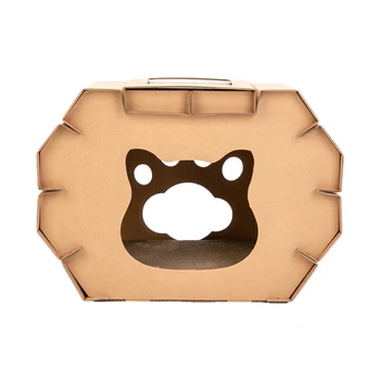Scratcher Cardboard House Corrugated Paper Ears Shaped Durable Scratching Assembled Kitten with Pad for Indoor Kitty Recyclable
Scratcher Cardboard House Corrugated Paper Ears Shaped Durable Scratching Assembled Kitten with Pad for Indoor Kitty Recyclable