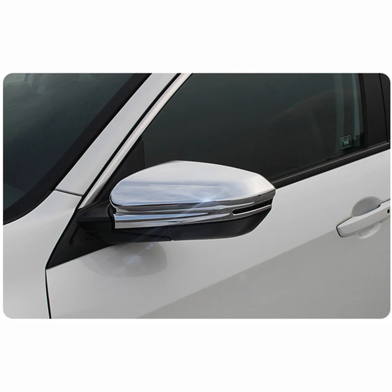 For-Honda-Civic-10th-2016-2017-accessories-ABS-Chrome-Carbon-fibre-Car-rearview-mirror-cover-Cover