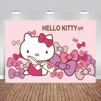 Hello Kitty bowknot photography background kids birthday party custom photo backdrop polyester photography background studio
Hello Kitty bowknot photography background kids birthday party custom photo backdrop polyester photography background studio