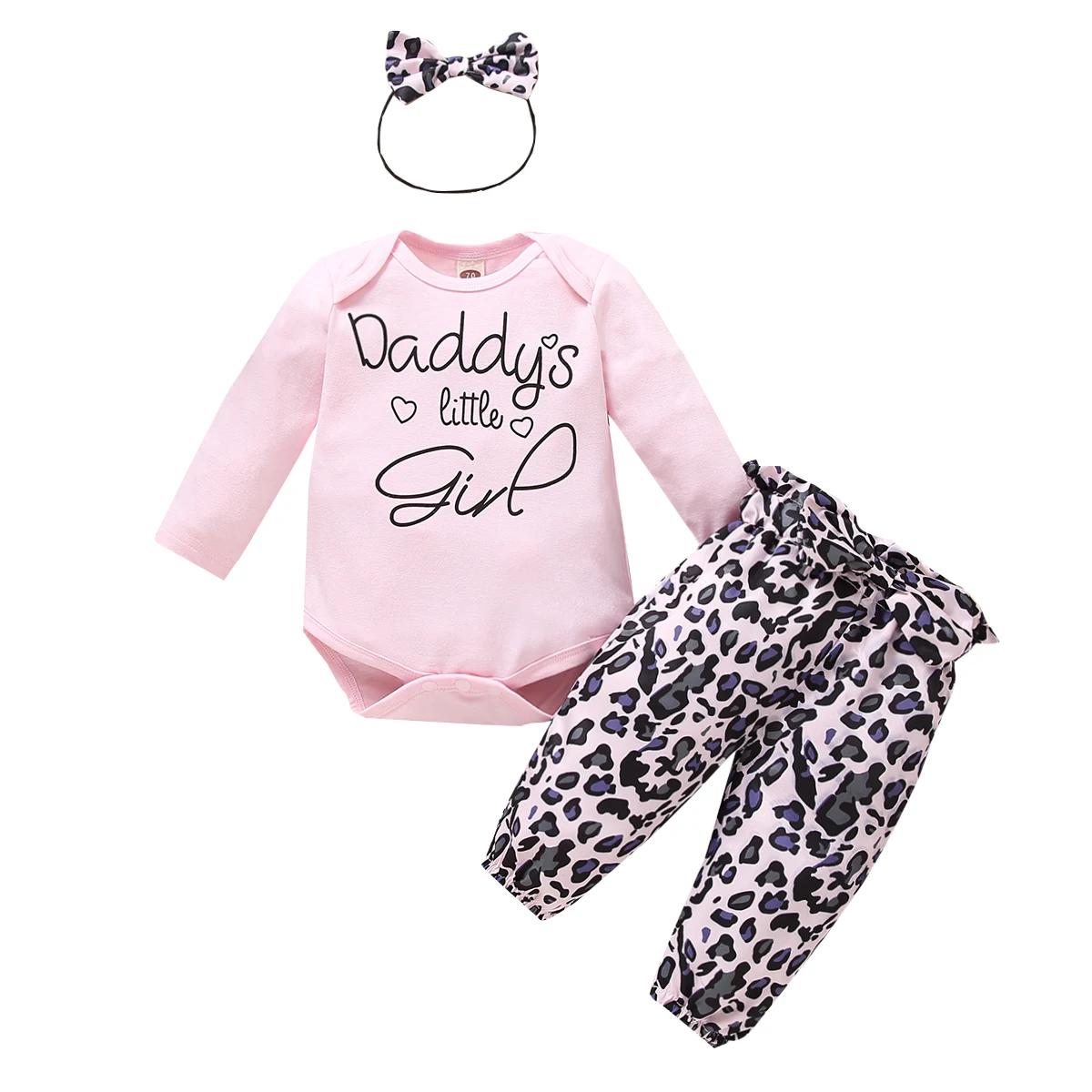 2020 New Fall Autumn 0-18M Infant Baby Girl 3Pcs Set DADDY'S LITTLE GIRL Long Sleeve Letter Print Bodysuit+Leopard Pants+Bow
2020 New Fall Autumn 0-18M Infant Baby Girl 3Pcs Set DADDY'S LITTLE GIRL Long Sleeve Letter Print Bodysuit+Leopard Pants+Bow