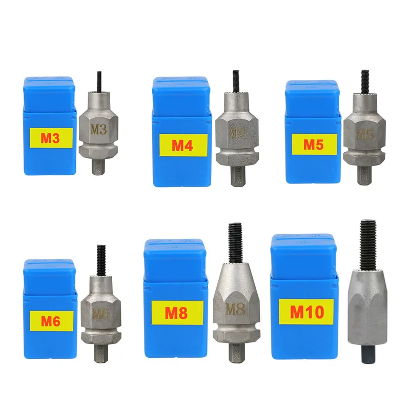 Electric Rivet Nut Gun Adapter With 3 pcs Pull Rod Riveter Riveting Head Part for Rivnut Tool Accessories M3/M4/M5/M6/M8/M10 nut
Electric Rivet Nut Gun Adapter With 3 pcs Pull Rod Riveter Riveting Head Part for Rivnut Tool Accessories M3/M4/M5/M6/M8/M10 nut