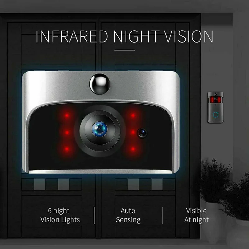 WiFi Smart Video Doorbell HD Security Camera Wireless Intercom PIR Wide-Angle for Home FO Sale
WiFi Smart Video Doorbell HD Security Camera Wireless Intercom PIR Wide-Angle for Home FO Sale