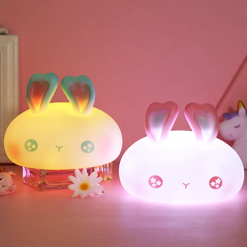 Nordic Cute Lovely Cartoon Rabbit Led Night Light Silicone USB Charging Clap Lamp Holiday Gifts Kids Room Sleep Light Moon Light
Nordic Cute Lovely Cartoon Rabbit Led Night Light Silicone USB Charging Clap Lamp Holiday Gifts Kids Room Sleep Light Moon Light