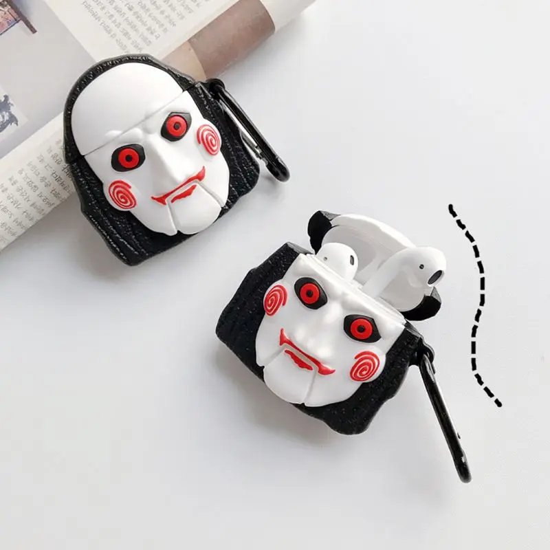 Silicone Protective Case Scary Mask Cover Shell with Carabiner for Airpods 1/2
Silicone Protective Case Scary Mask Cover Shell with Carabiner for Airpods 1/2