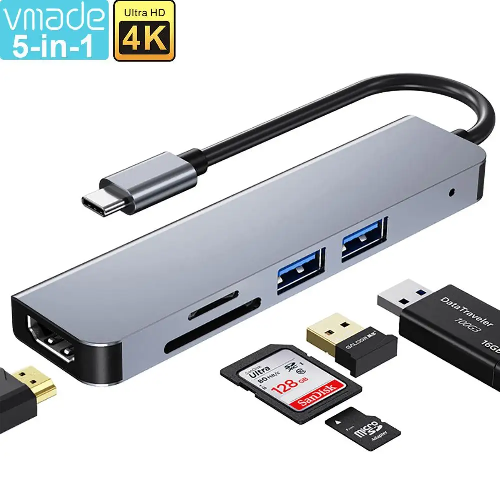 USB C HUB 3.0 Type-C 3.1 Support 4K Ultra HD 5 Port Multi Splitter Adapter OTG For Lenovo Xiaomi Macbook Pro 13 15 Air Pro PC
USB C HUB 3.0 Type-C 3.1 Support 4K Ultra HD 5 Port Multi Splitter Adapter OTG For Lenovo Xiaomi Macbook Pro 13 15 Air Pro PC