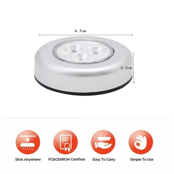 Wireless luminaire powered Touch Control led lamp Ceiling light Closets Cabinets night light led energy saving car lamp
Wireless luminaire powered Touch Control led lamp Ceiling light Closets Cabinets night light led energy saving car lamp