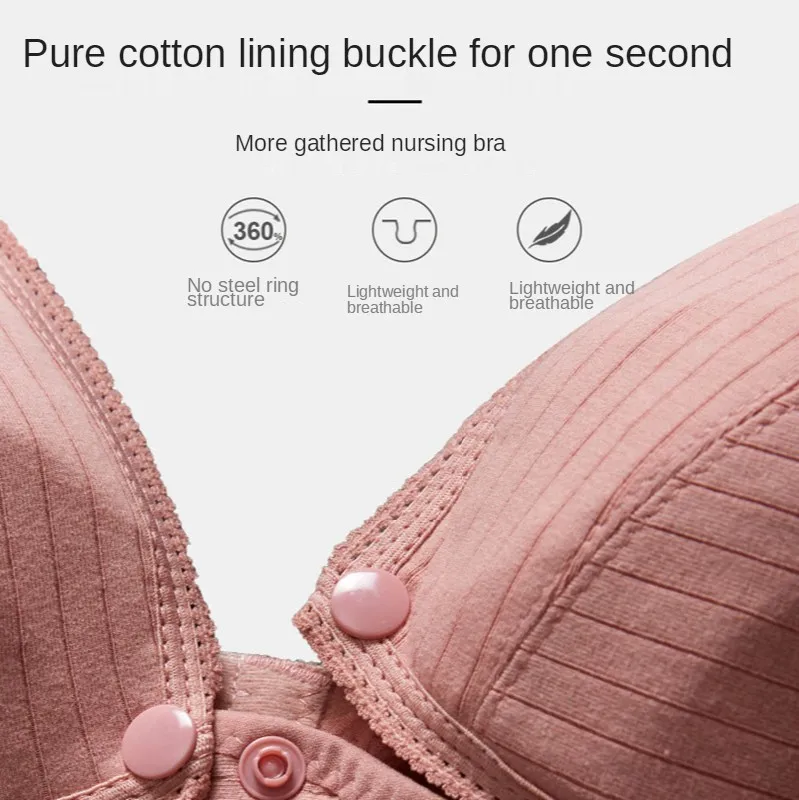 Biustonosz do karmienia bawełniany Plus Size dla kobiet w ciąży - Wianko - 4