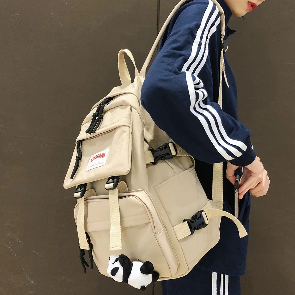 Ladies Buckle Waterproof Backpack Cute Women Luxury School Bag Girl Book Kawaii Backpacks Nylon Student Female Bag Fashion Brand 
Ladies Buckle Waterproof Backpack Cute Women Luxury School Bag Girl Book Kawaii Backpacks Nylon Student Female Bag Fashion Brand