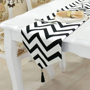 Geometric Wave Black and White Striped Table Runners Print Canvas Cotton Ribbon Rustic Home Decoration Table Runners tassel
Geometric Wave Black and White Striped Table Runners Print Canvas Cotton Ribbon Rustic Home Decoration Table Runners tassel
