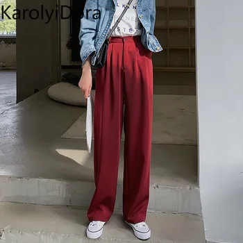 Casual High Waist Wide Leg Pants for Women Plus Size Loose Long Suit Pants Female Streetwear Capris Trousers Femme 2020
Casual High Waist Wide Leg Pants for Women Plus Size Loose Long Suit Pants Female Streetwear Capris Trousers Femme 2020
