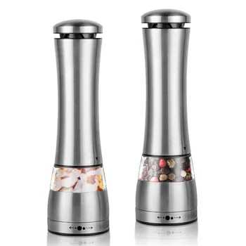 Electric Salt and Pepper Grinder Battery Powered Seasoning Mill with LED Light Adjustable Coarseness Mills for Kitchen
Electric Salt and Pepper Grinder Battery Powered Seasoning Mill with LED Light Adjustable Coarseness Mills for Kitchen