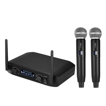 VHF Wireless 10 Channels Digital Microphone System with Two Handheld Cordless Mics and One Receiver for Home Entertainment
VHF Wireless 10 Channels Digital Microphone System with Two Handheld Cordless Mics and One Receiver for Home Entertainment