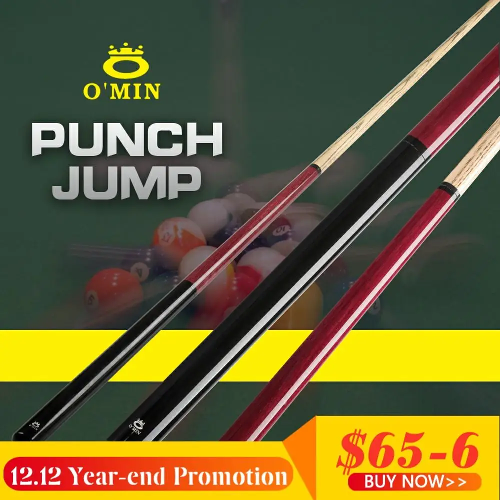 O'min Break Punch Jump Cue 13.8mm Tip 3 Pieces Punch&Jump Cue Ash Shaft 8Teeth Joint Stick Professional Billiard Jump Break Cue
O'min Break Punch Jump Cue 13.8mm Tip 3 Pieces Punch&Jump Cue Ash Shaft 8Teeth Joint Stick Professional Billiard Jump Break Cue