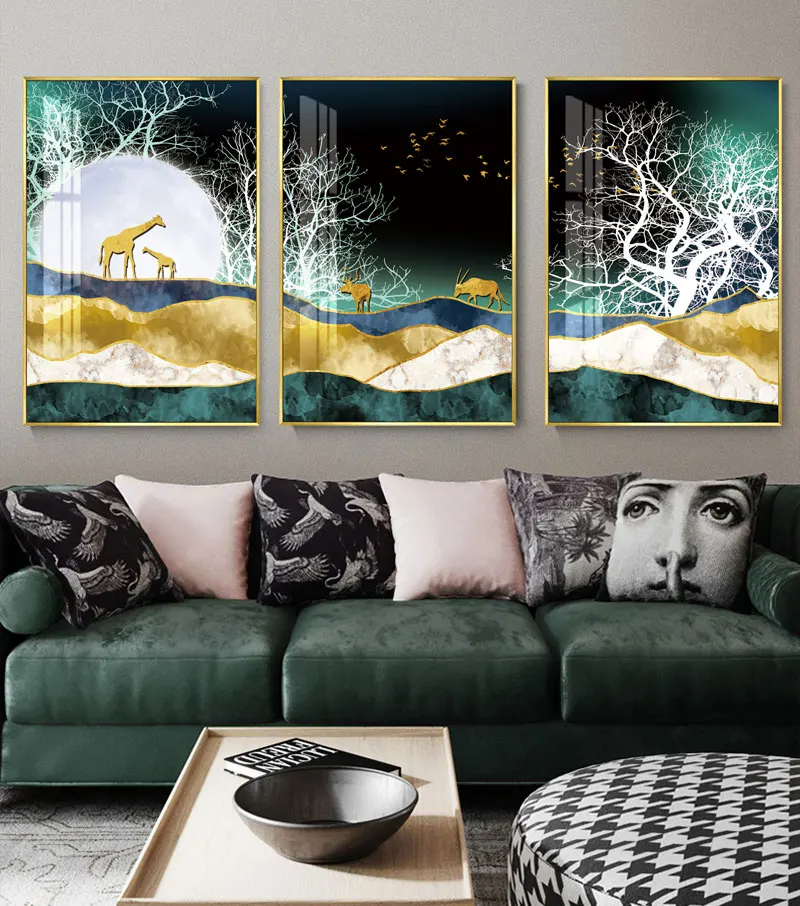 Modern Golden Abstract Landscape Art Golden Line Tree and Stone Pictures Painting Wall Art for Living Room Home Decor (No Frame)
Modern Golden Abstract Landscape Art Golden Line Tree and Stone Pictures Painting Wall Art for Living Room Home Decor (No Frame)