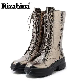 RIZABINA Thick Bottom Genuine Leather Mid Calf Boots Women Zipper Round Toe Leisure Shoes Winter Warm Shoes Women Size 34-39
RIZABINA Thick Bottom Genuine Leather Mid Calf Boots Women Zipper Round Toe Leisure Shoes Winter Warm Shoes Women Size 34-39