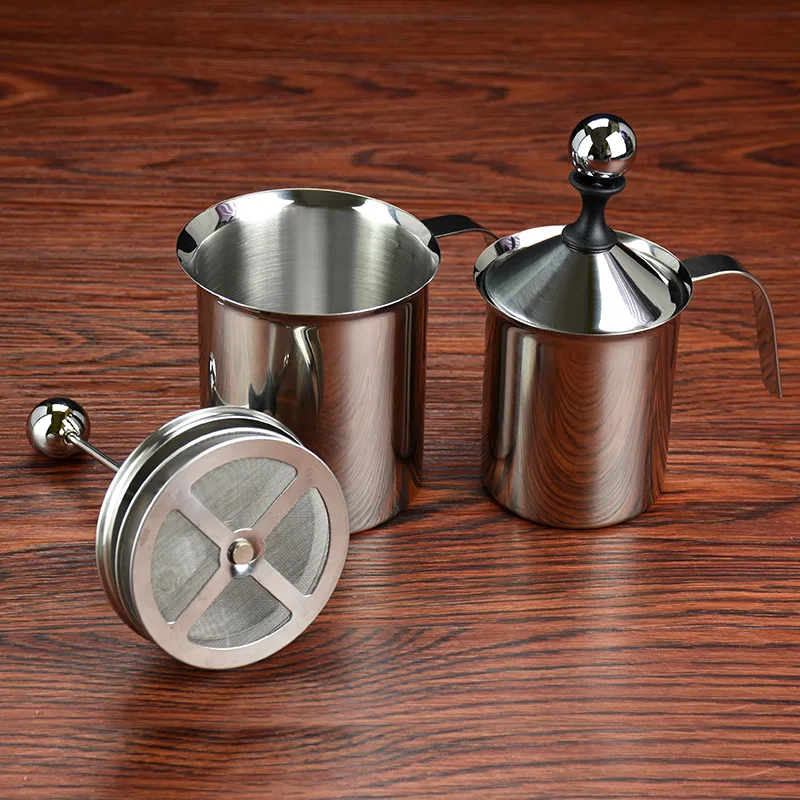 Double-layer Milk Frother Foaming Device Manual Cappuccino Machine Thickening Foaming Pot Stainless Steel 400ML/800ML Milk Tea
Double-layer Milk Frother Foaming Device Manual Cappuccino Machine Thickening Foaming Pot Stainless Steel 400ML/800ML Milk Tea