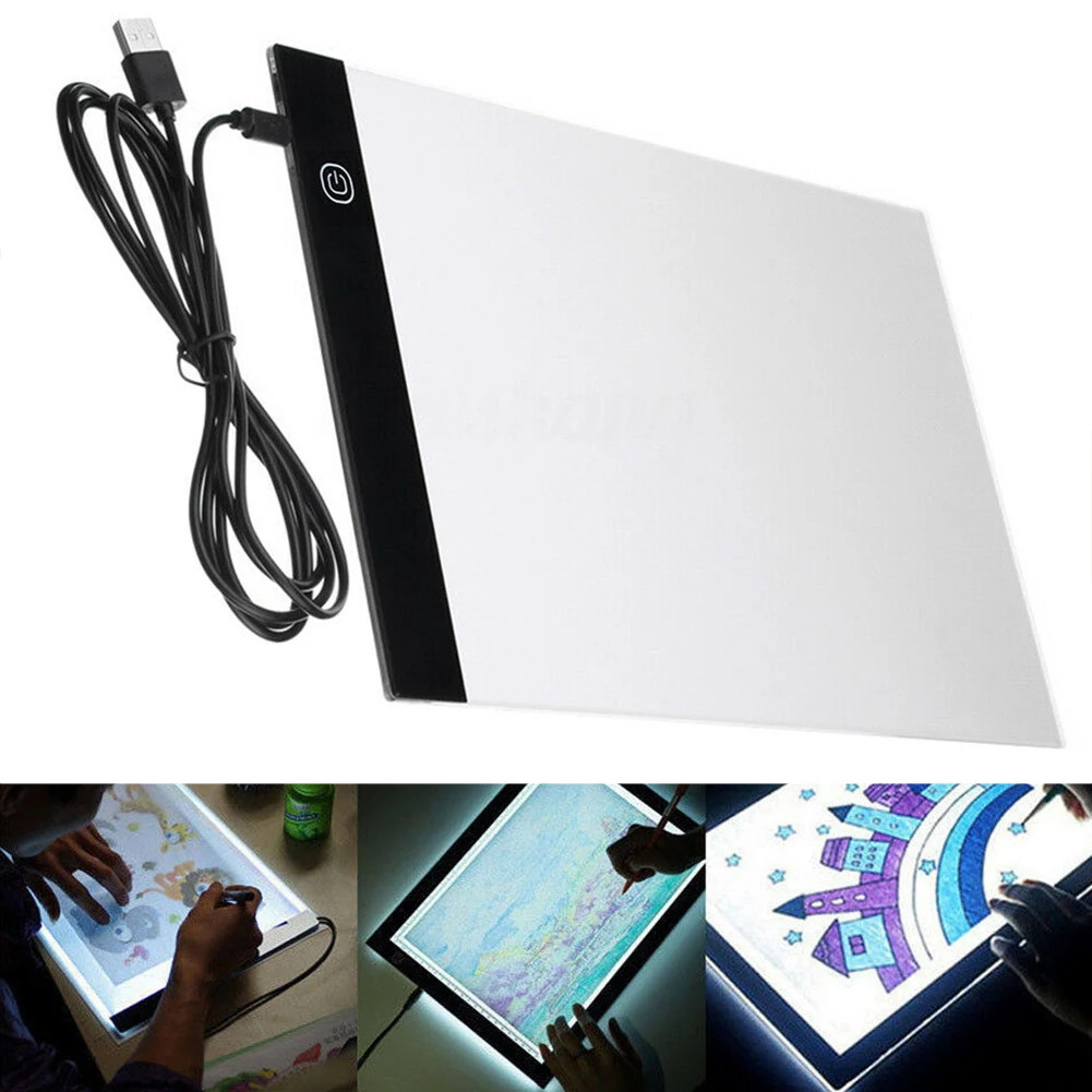 LED Light Box Artist Thin Art Stencil Board Tracing Drawing Board Plat LED Drawing Board USB Powered A4 A5 Copy Station Drawing
LED Light Box Artist Thin Art Stencil Board Tracing Drawing Board Plat LED Drawing Board USB Powered A4 A5 Copy Station Drawing
