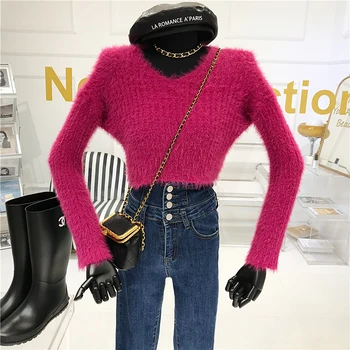 V-neck Sweater Women's 1020 Autumn New Lazy Short Pullover Sweater Sexy & Club Solid Winter Tops for Women 2020 Fall Winter
V-neck Sweater Women's 1020 Autumn New Lazy Short Pullover Sweater Sexy & Club Solid Winter Tops for Women 2020 Fall Winter