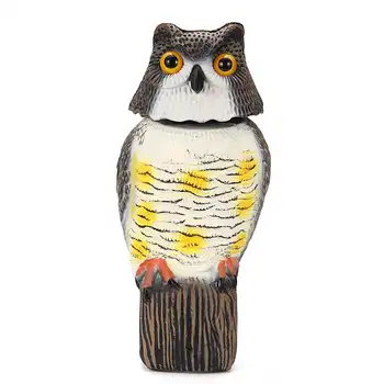 Fake Owl Decoy 360° Rotating Sound Type Decoy Bird Repellent Pest Repellent Control Scare Crow Garden Yard Realistic Bird Decor
Fake Owl Decoy 360° Rotating Sound Type Decoy Bird Repellent Pest Repellent Control Scare Crow Garden Yard Realistic Bird Decor
