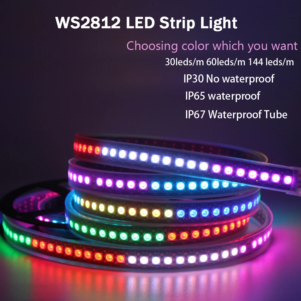 DC 5V 5050 RGB Full Color 0.5m-5m 30leds/m 60leds/m 144leds/m Smart Addressable Pixel Black White PCB WS2812B IC Bar neon light
DC 5V 5050 RGB Full Color 0.5m-5m 30leds/m 60leds/m 144leds/m Smart Addressable Pixel Black White PCB WS2812B IC Bar neon light