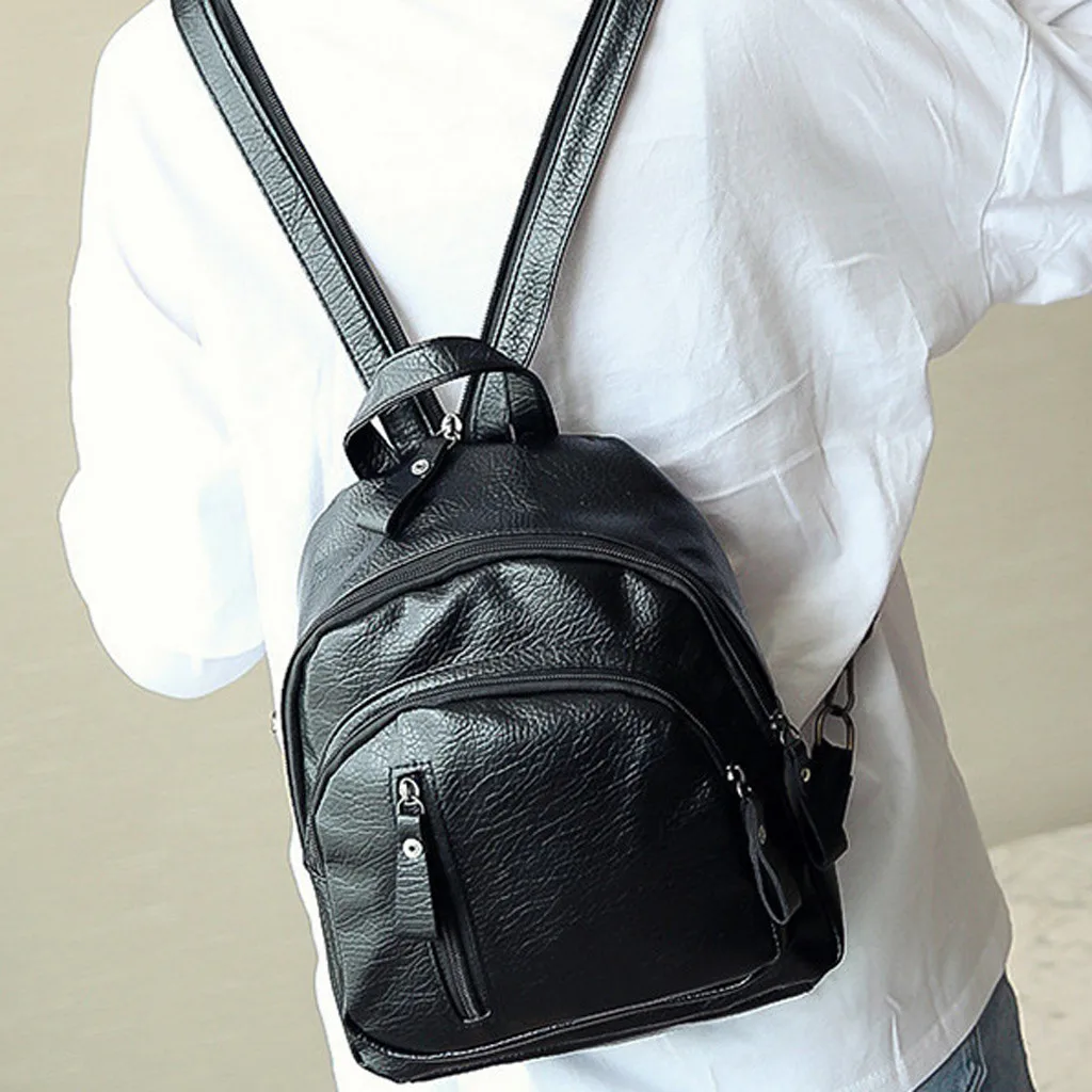 Backpacks Women Retro Leather Daypack Simple Solid Waterproof Backpacks High Capacity Backpacks Bags Laptop Female Mochilas 
Backpacks Women Retro Leather Daypack Simple Solid Waterproof Backpacks High Capacity Backpacks Bags Laptop Female Mochilas