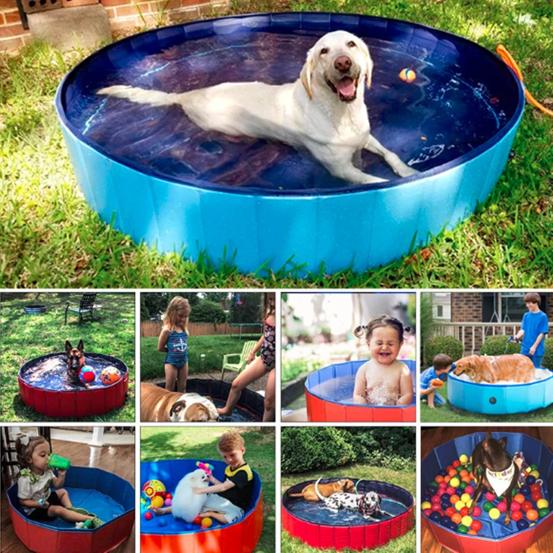 Надувной бассейн из ПВХ для аквапарка Складная Ванна собак уличная портативная