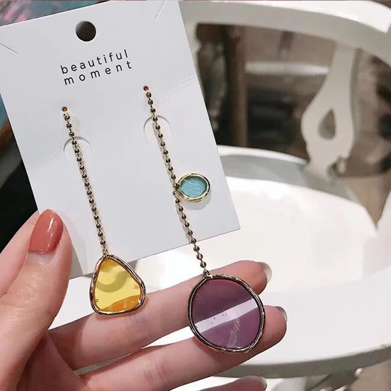 2019 New Trandy Asymmetry Transparent Colorful Geometric Dangle Style Acrylic Drop Earrings For Women Accessories
2019 New Trandy Asymmetry Transparent Colorful Geometric Dangle Style Acrylic Drop Earrings For Women Accessories