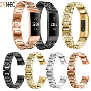 Luxurious Bling WatchBand Strap on for Fitbit Charge 3/4 Stainless Steel Replacement Crystal Adjustable Straps Metal Wristband
Luxurious Bling WatchBand Strap on for Fitbit Charge 3/4 Stainless Steel Replacement Crystal Adjustable Straps Metal Wristband